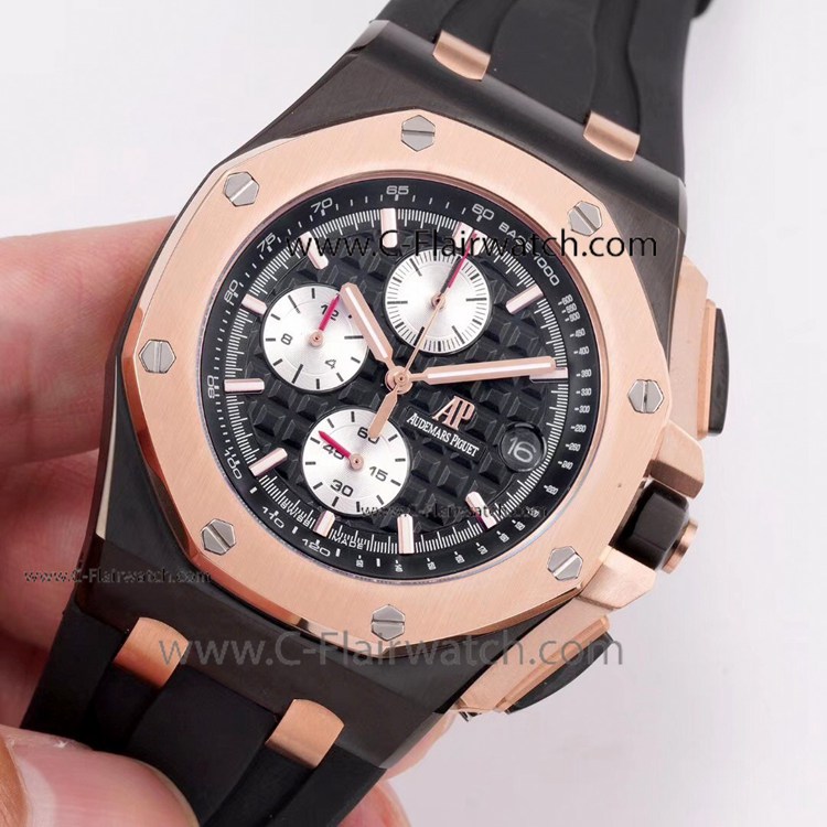 Audemars Royal Oak Offshore Copy Watch 2 Tone Rose Gold